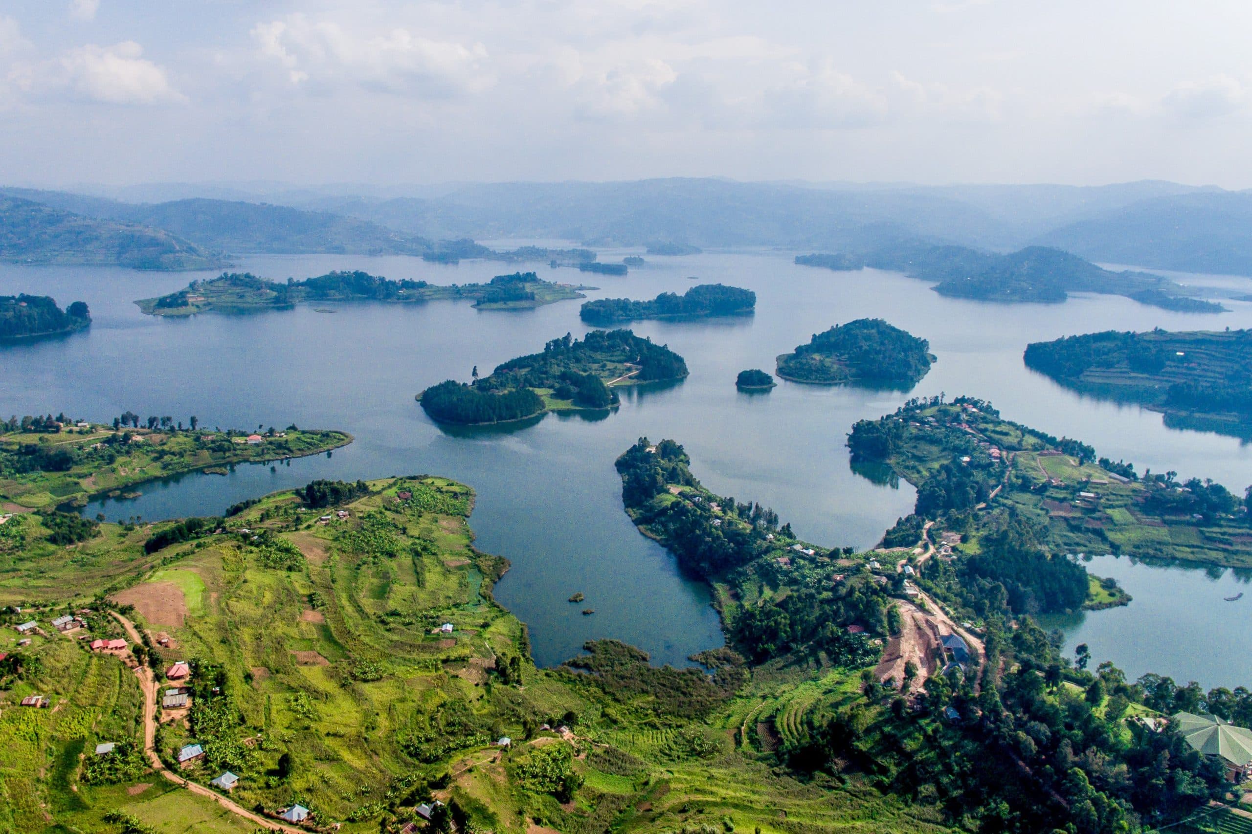 Aerial View of Lake Bunyonyi